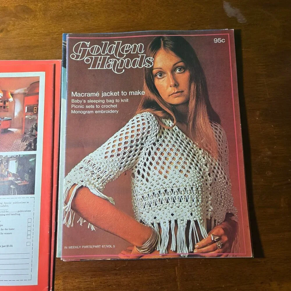 Golden Hands weekly magazine Part 66-69 Vol 5 Knitting Dressmaking Needlecraft
